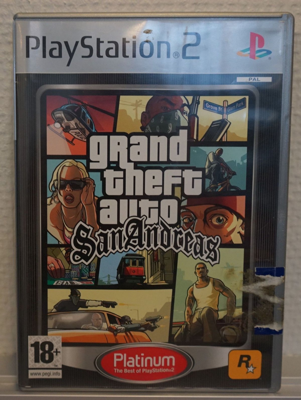 Grand Theft Auto San Andreas platinum Playstation 2 spil Direkte Fra Lolland