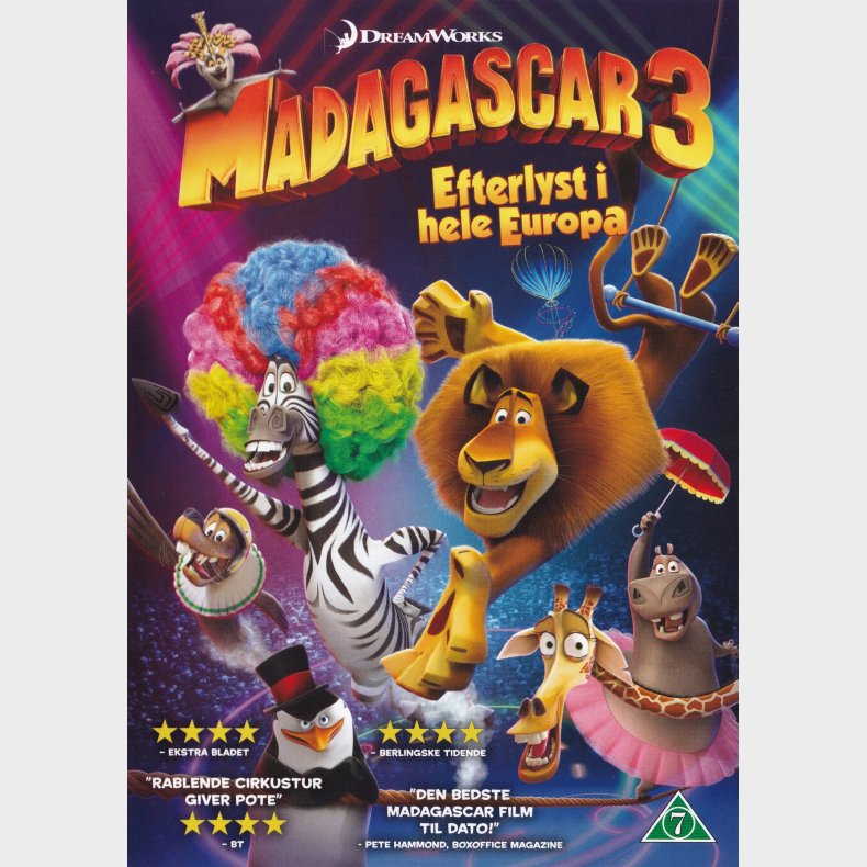 Madagascar 3: Efterlyst i hele Europa