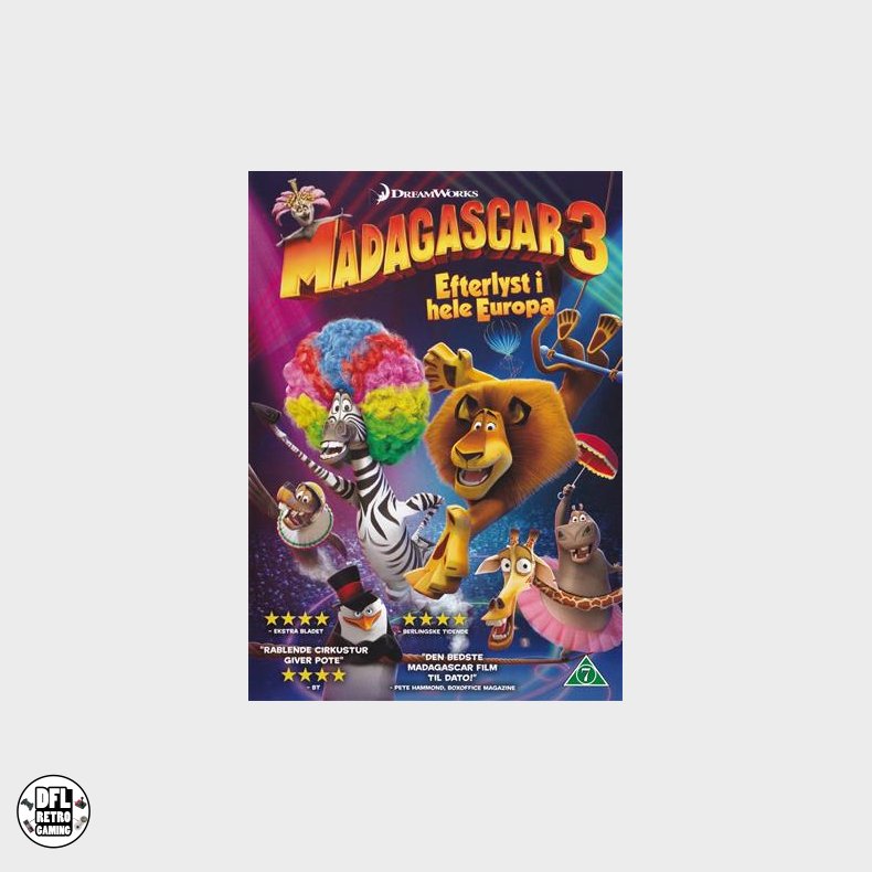 Madagascar 3: Efterlyst i hele Europa - DVD, 2012
